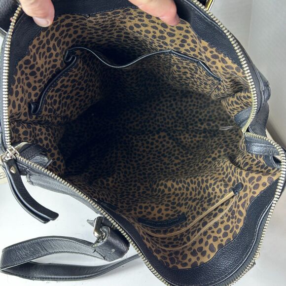 Banana Republic Black Leather Commuter Career Tote Bag - Picture 6 of 14